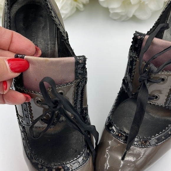 Vtg Philosophy di Lorenzo Serafini Patent Leather Platform Heels Sho… - Picture 15 of 15